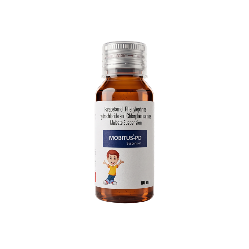 Mobitus-PD – Paracetamol + Chlorpheniramine + Phenylephrine Paediatric Suspension by Plasma Biotech