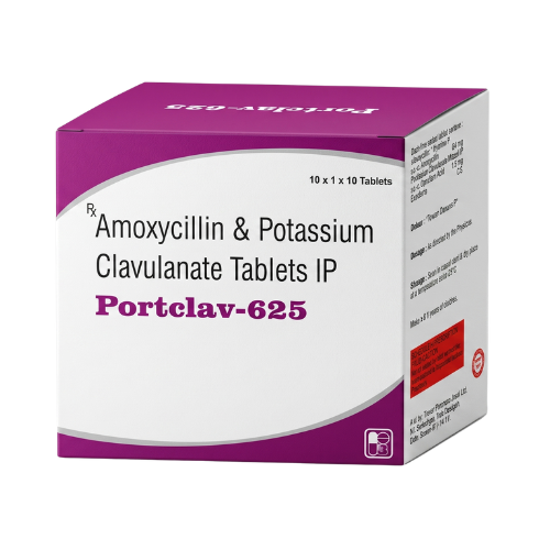 Portclav-625 – Amoxycillin + Potassium Clavulanate Tablets IP by Plasma Biotech